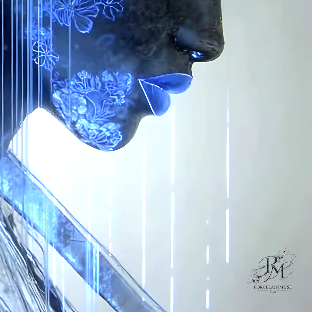 Kintsugi Geisha Metal Print, Limited PorcelainMuse Edition