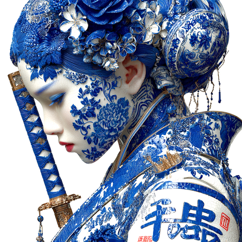 Dynastie Bleue — Toile en Porcelaine — PorcelainMuse
