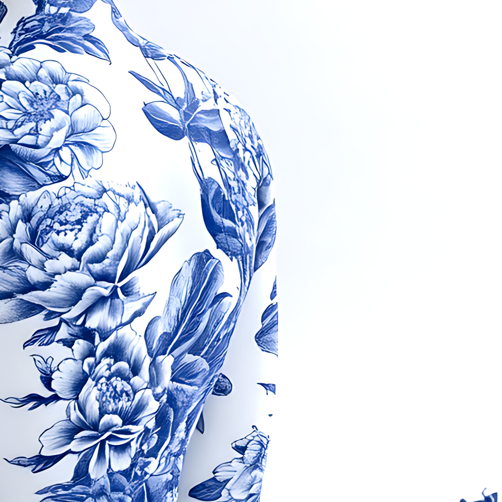 Behind the Silence — Chinese Porcelain Canvas Art