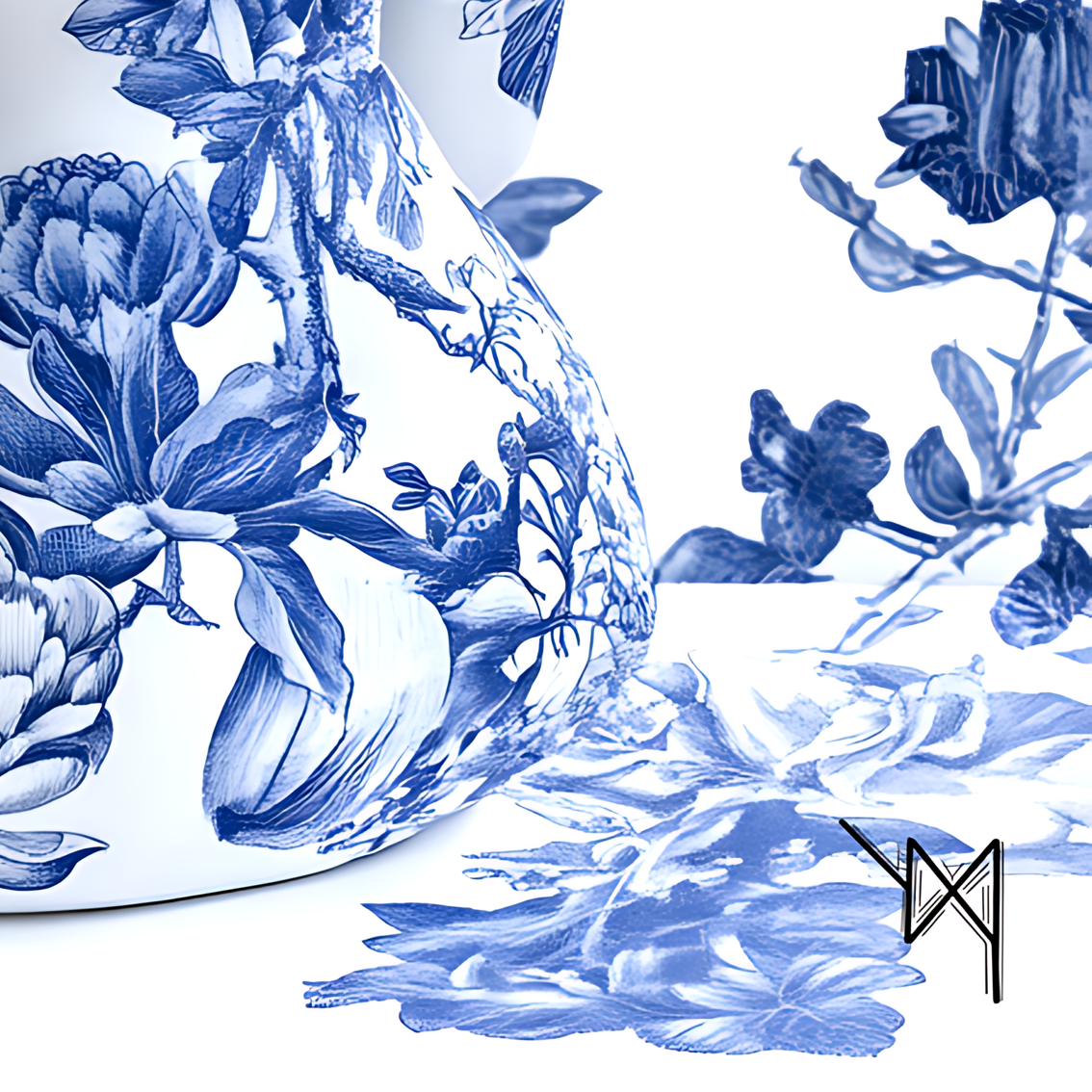 Behind the Silence — Chinese Porcelain Canvas Art