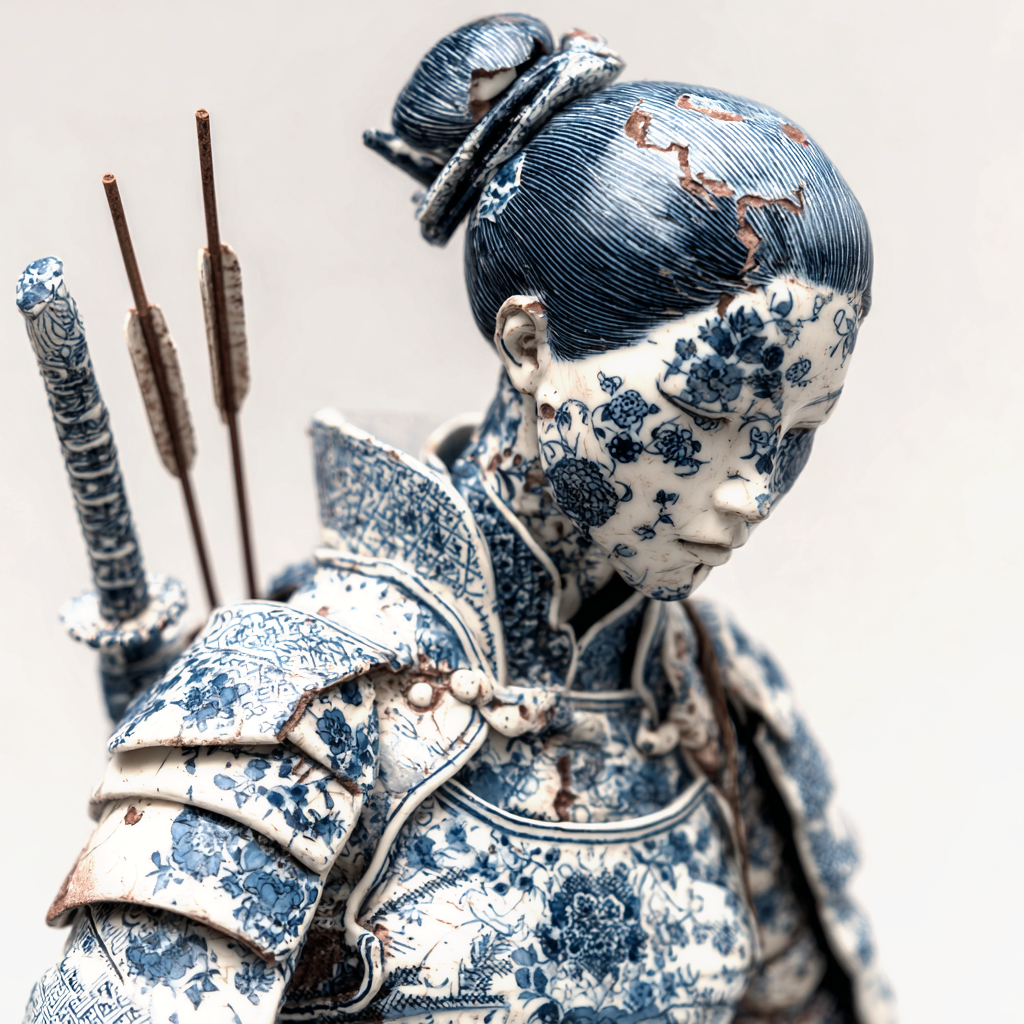 Gardien Silencieux — Toile en Porcelaine — PorcelainMuse