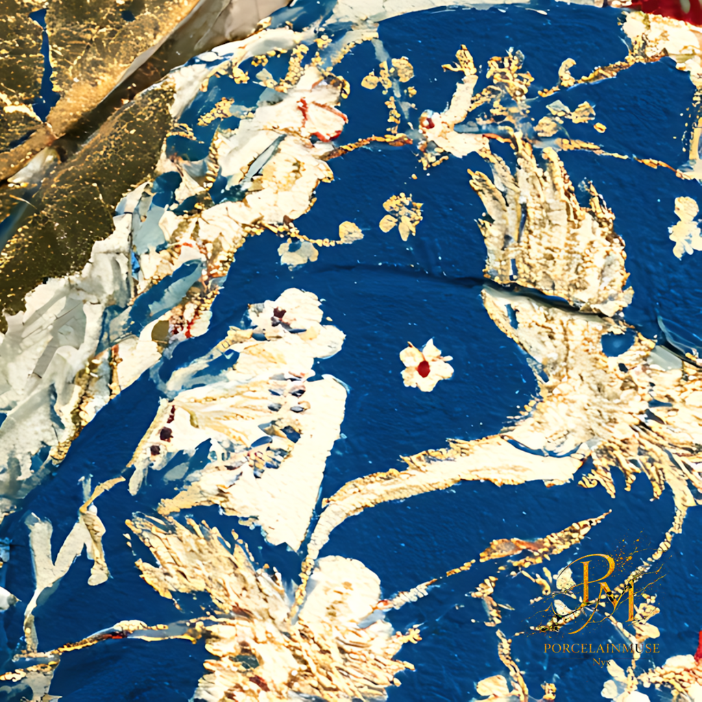 Golden Fragments of Silence — Kintsugi Geisha Canvas Art