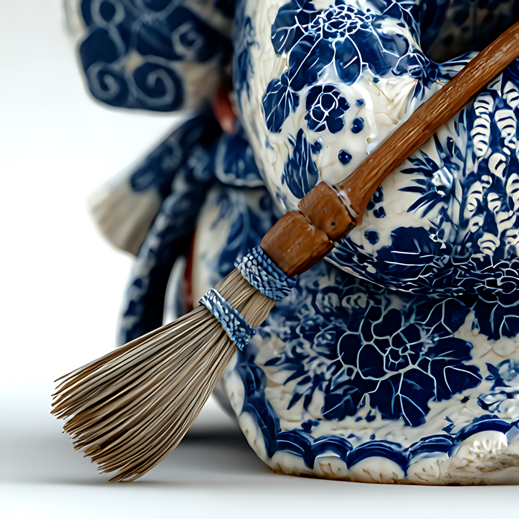 Rêverie en porcelaine — Toile décorative bleu et blanc