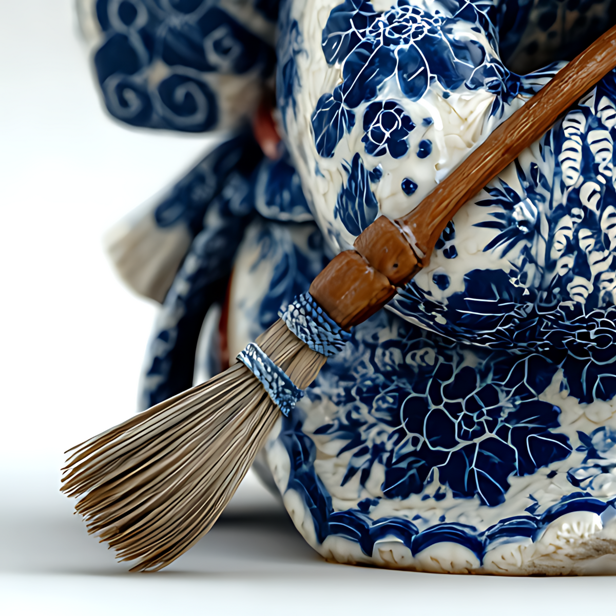 Porcelain Reverie — Blue & White Canvas Art