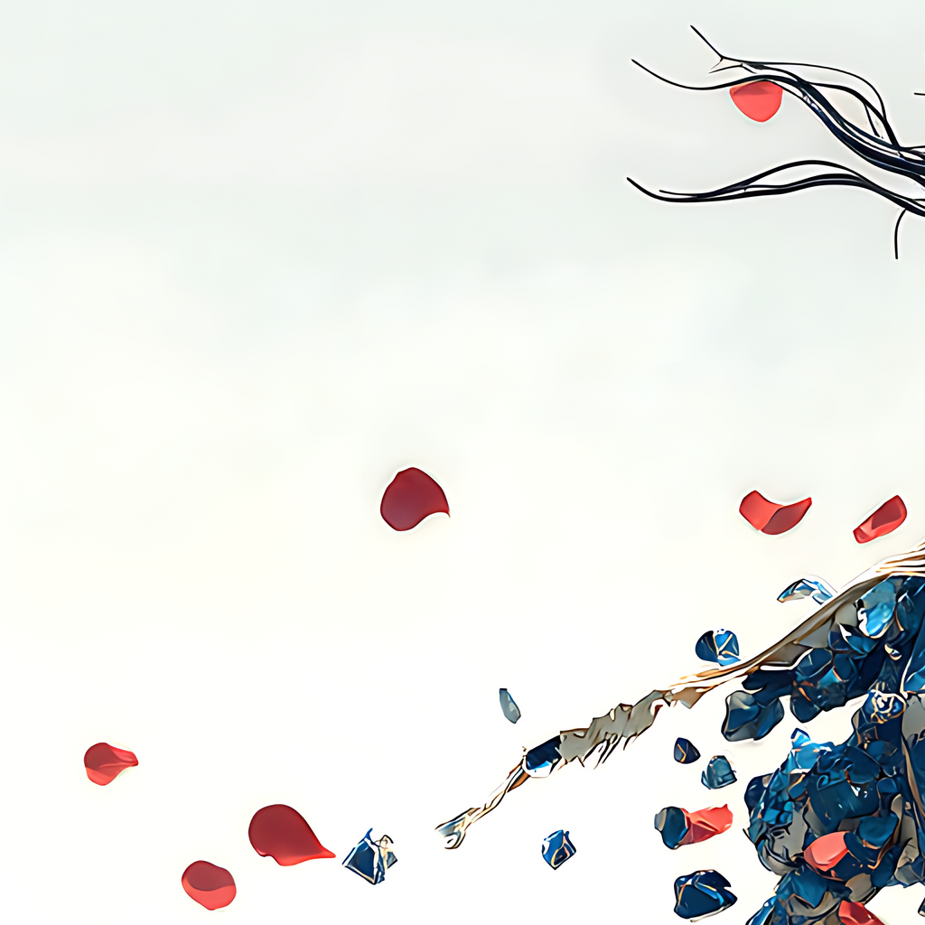 Fragments of Resolve in Blue and Crimson