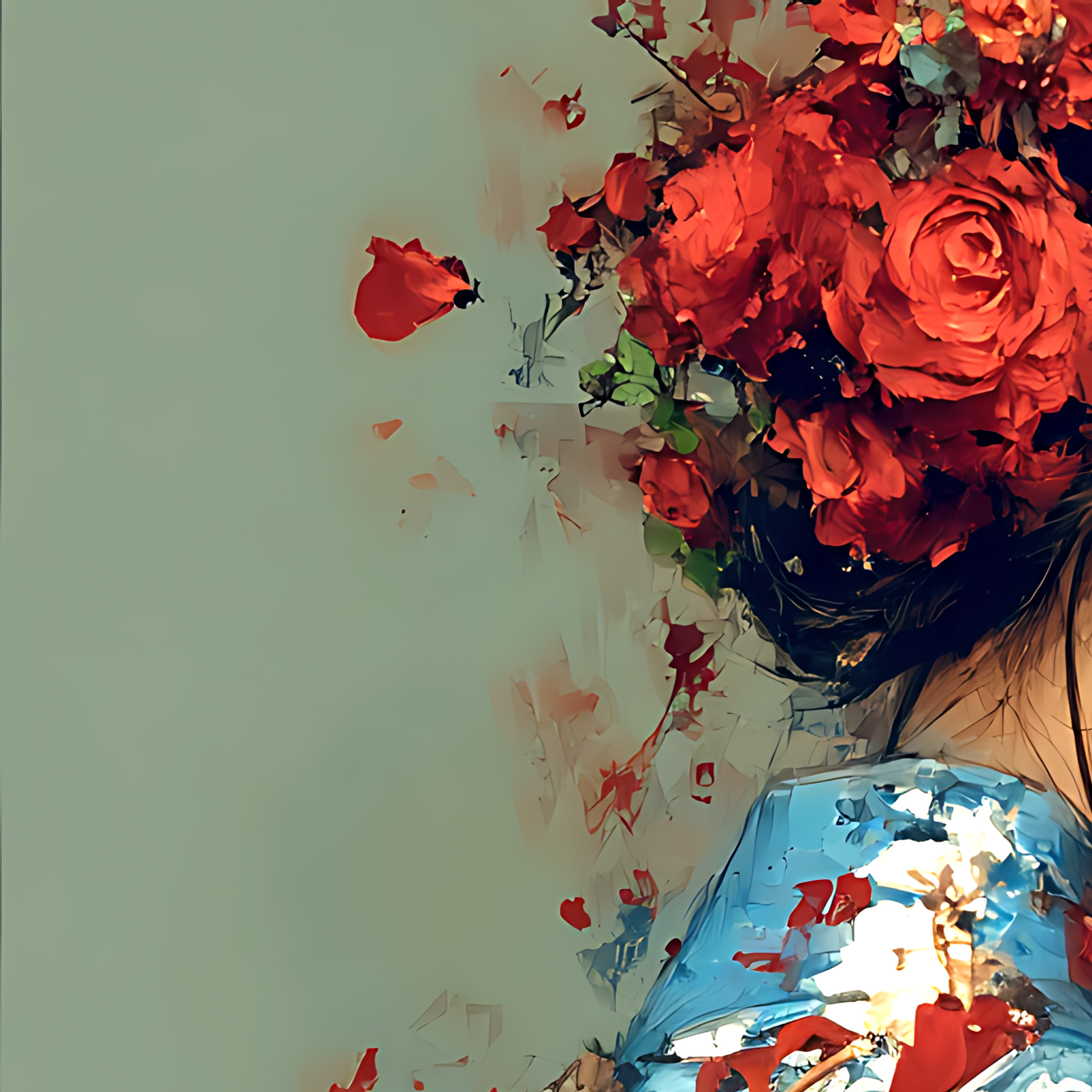 Kintsugi Geisha Metal Print, Limited PorcelainMuse Edition