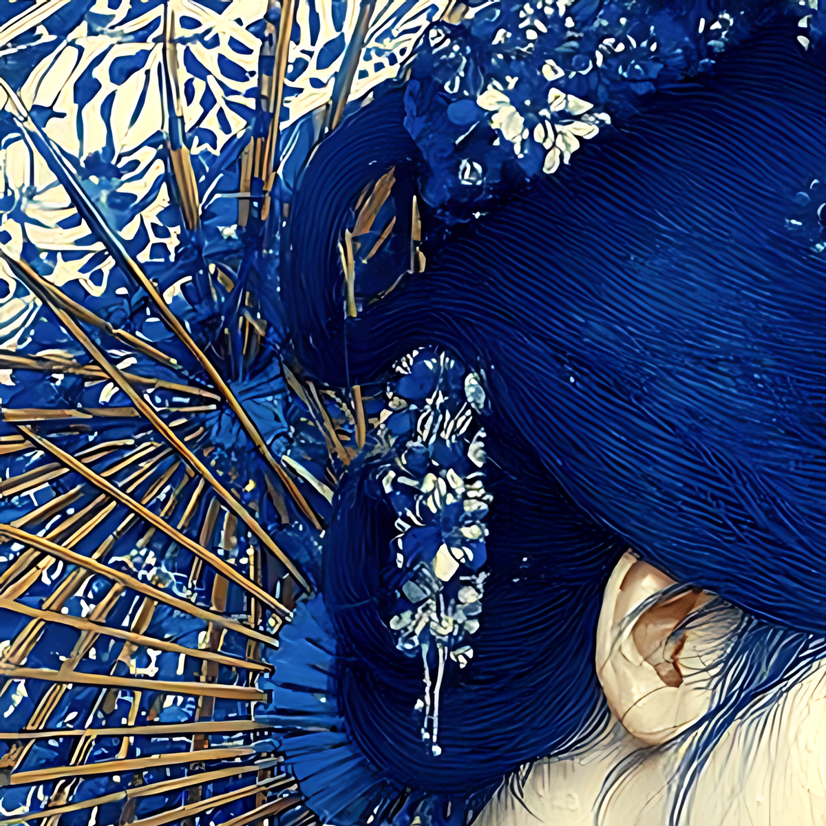 Silence bleu sous le parasol