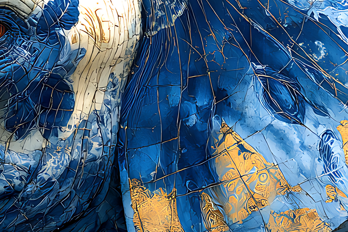 Imperial Elephant — Porcelain Canvas Art — PorcelainMuse