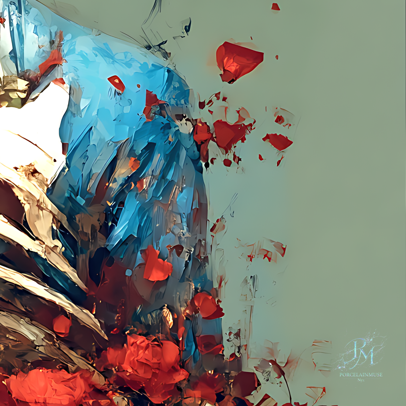 Kintsugi Geisha Metal Print, Limited PorcelainMuse Edition