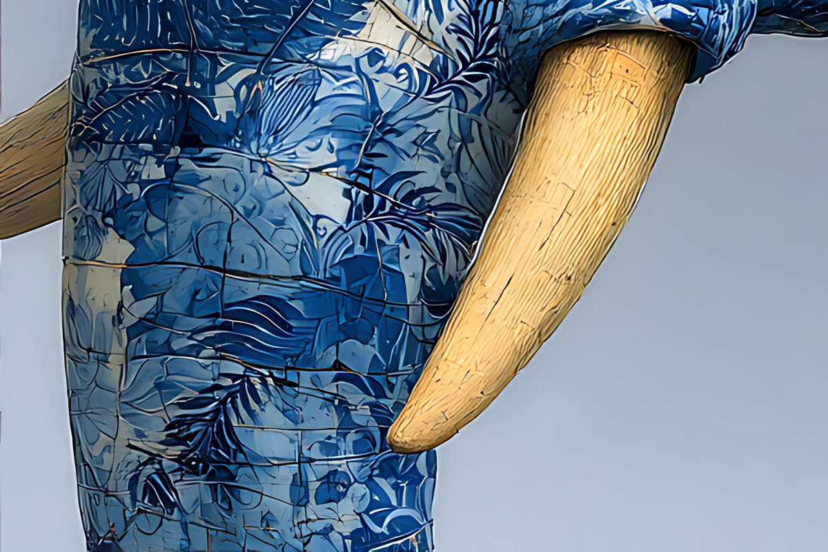 Imperial Elephant — Porcelain Canvas Art — PorcelainMuse