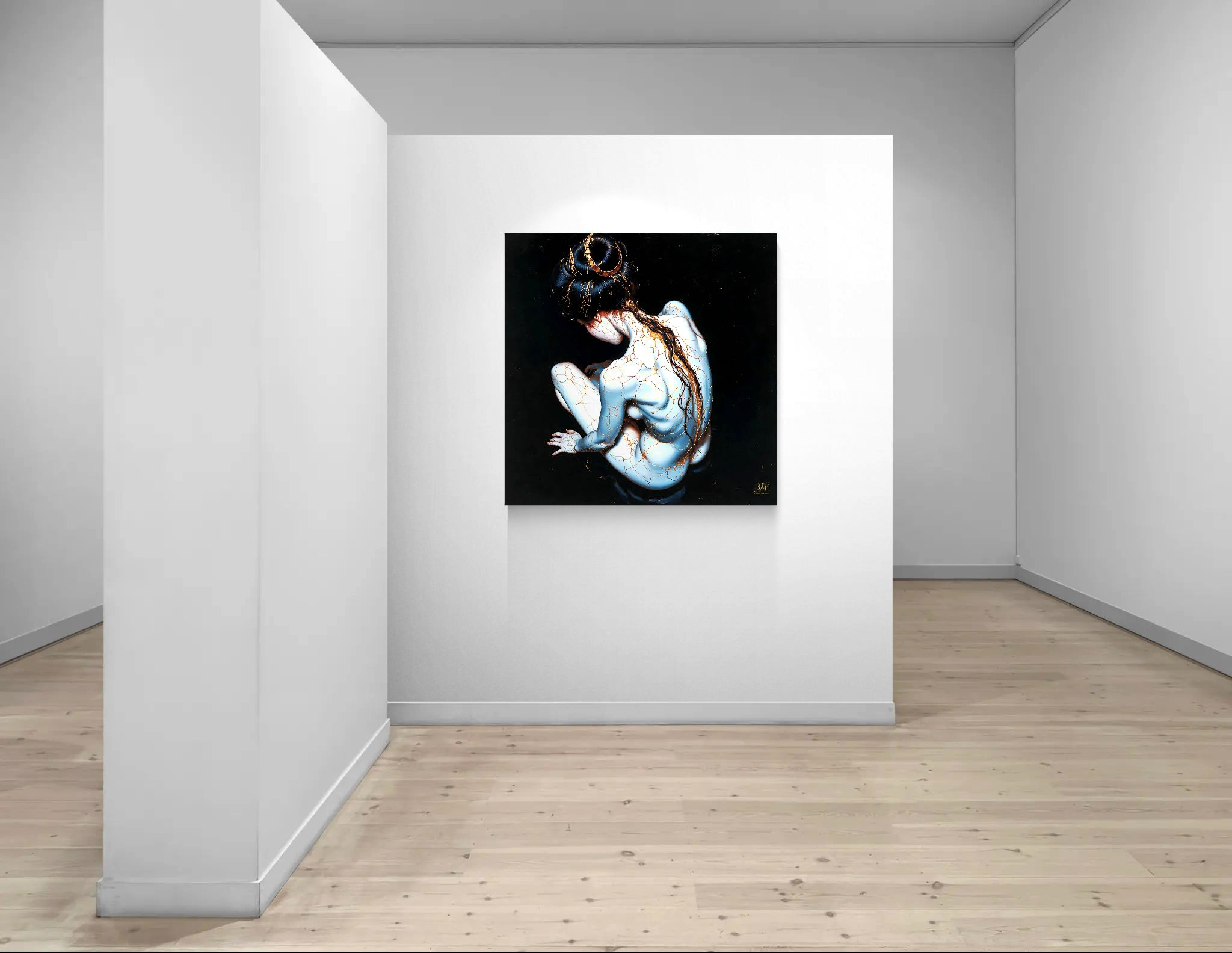 Kintsugi Geisha Metal Print, Limited PorcelainMuse Edition