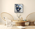 Azure Embrace — Kintsugi Porcelain Hands Canvas Art