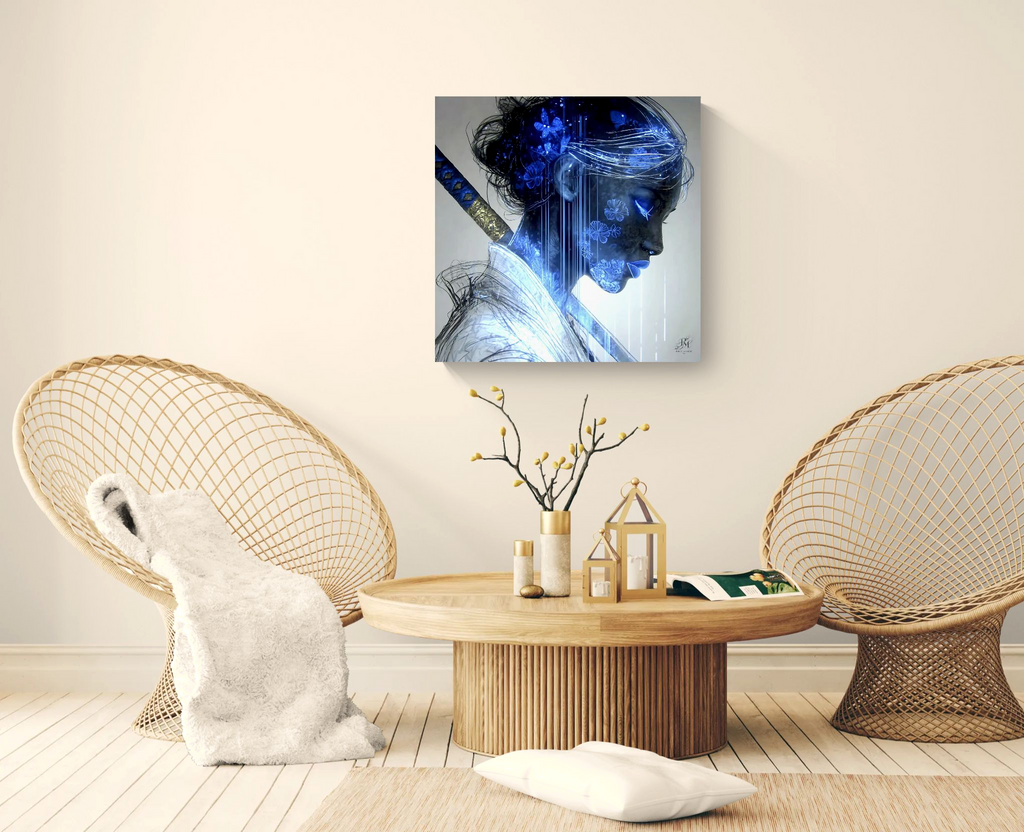 Kintsugi Geisha Metal Print, Limited PorcelainMuse Edition