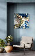 Golden Fragments of Silence — Kintsugi Geisha Canvas Art