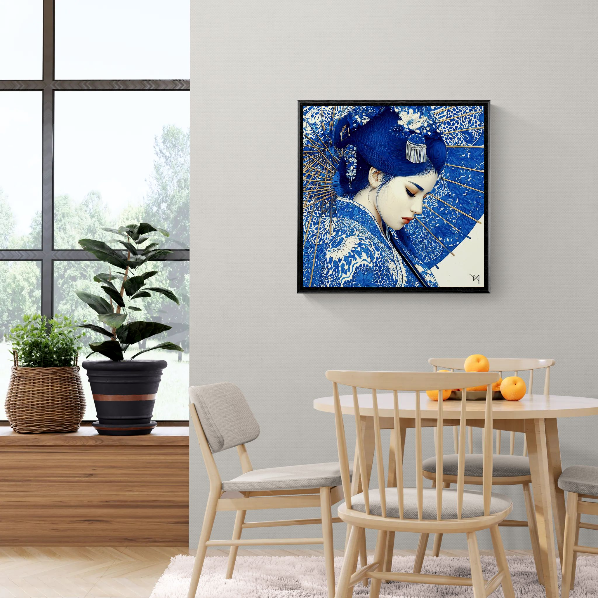 Kintsugi Geisha Metal Print, Limited PorcelainMuse Edition