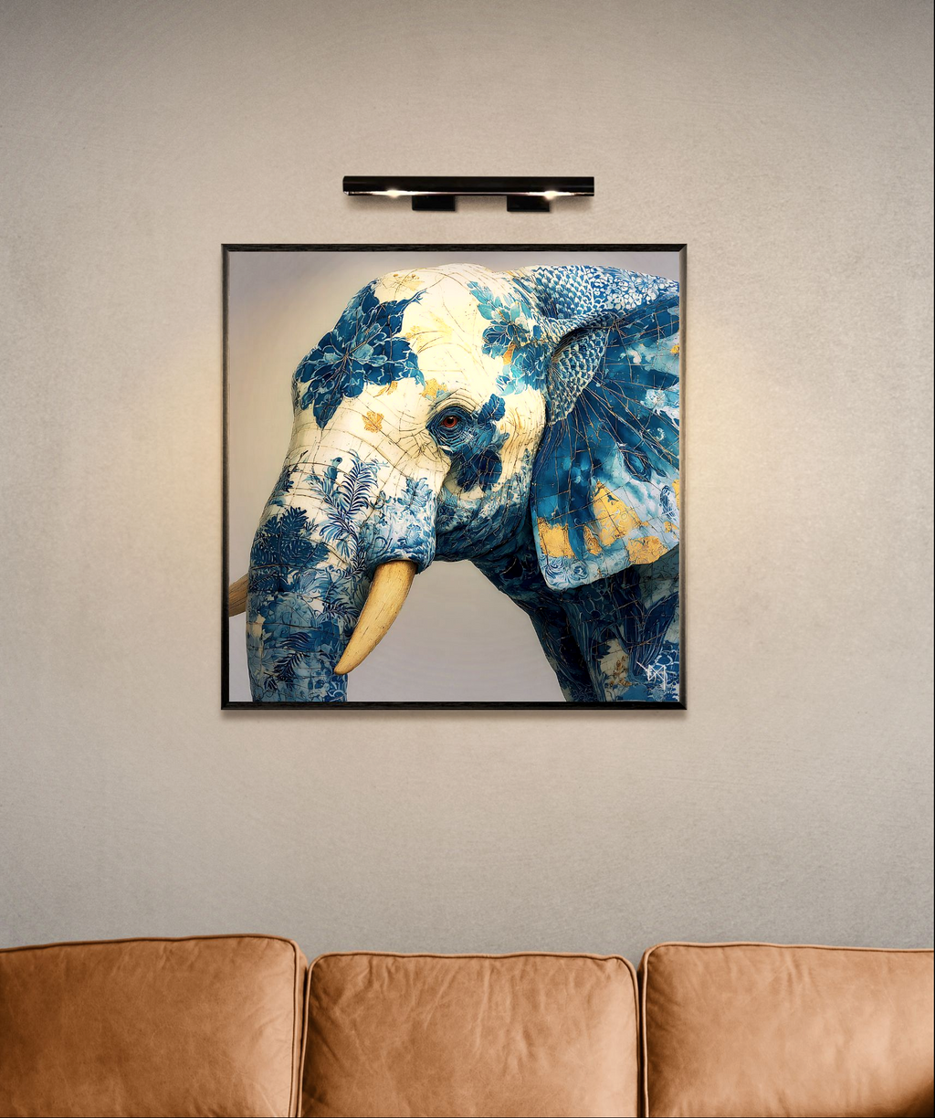 Imperial Elephant — Porcelain Canvas Art — PorcelainMuse