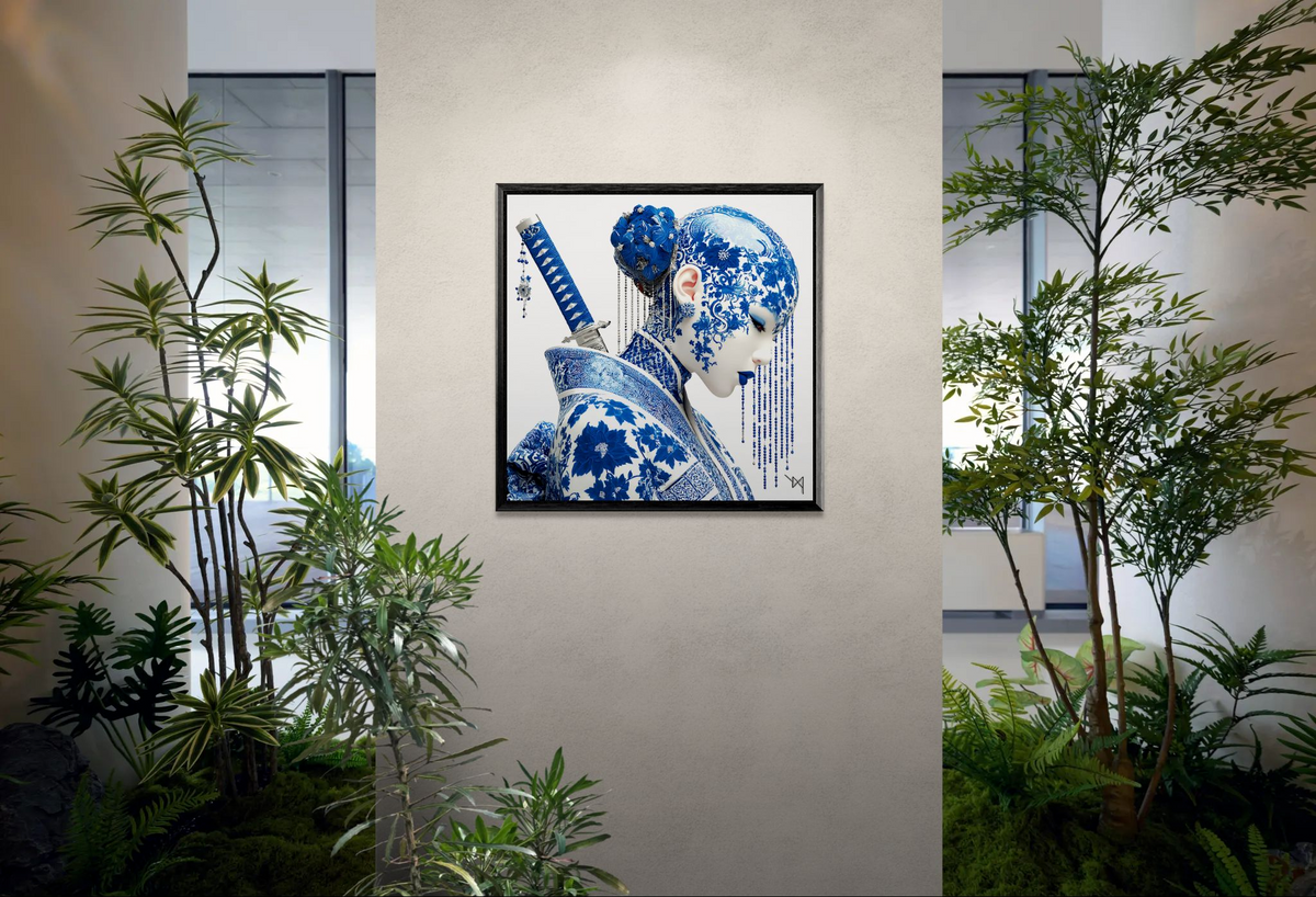 Le Guerrier Silencieux — Toile Âme de Porcelaine — PorcelainMuse