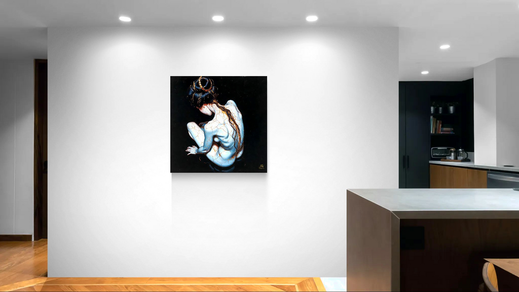 Kintsugi Geisha Metal Print, Limited PorcelainMuse Edition