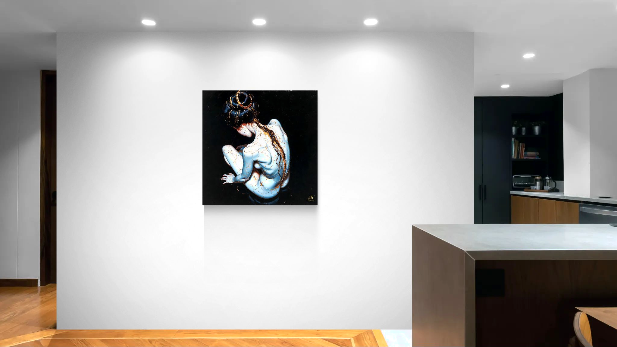 Kintsugi Geisha Metal Print, Limited PorcelainMuse Edition