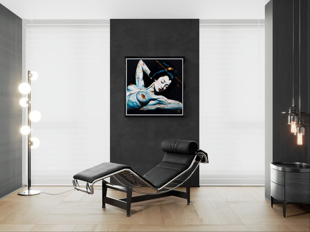 Kintsugi Geisha Metal Print, Limited PorcelainMuse Edition