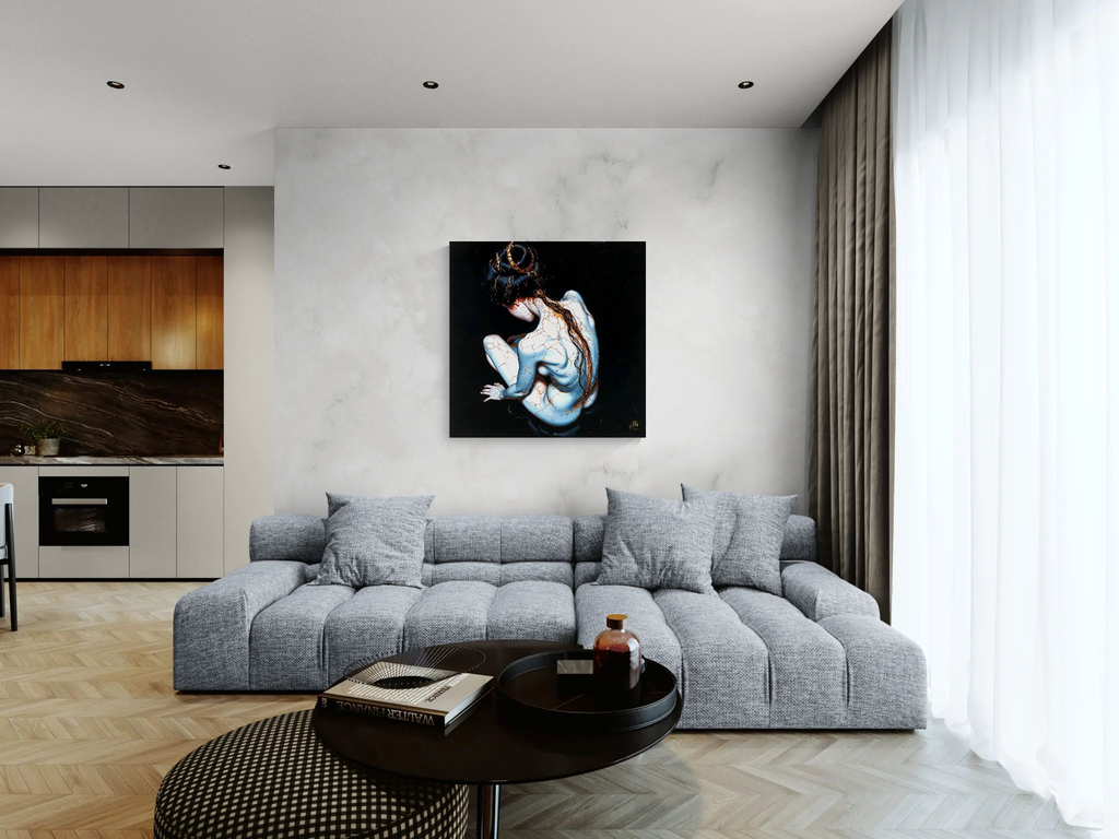 Kintsugi Geisha Metal Print, Limited PorcelainMuse Edition