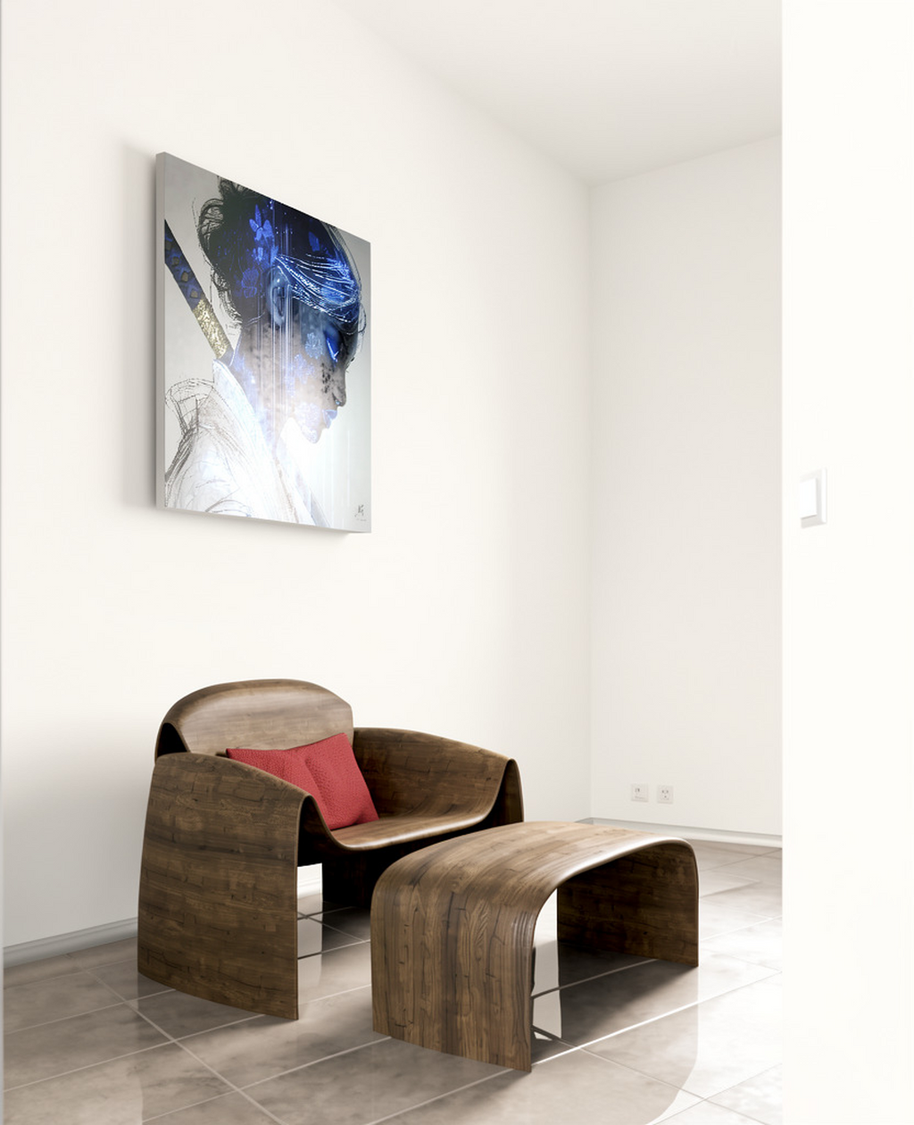 Kintsugi Geisha Metal Print, Limited PorcelainMuse Edition