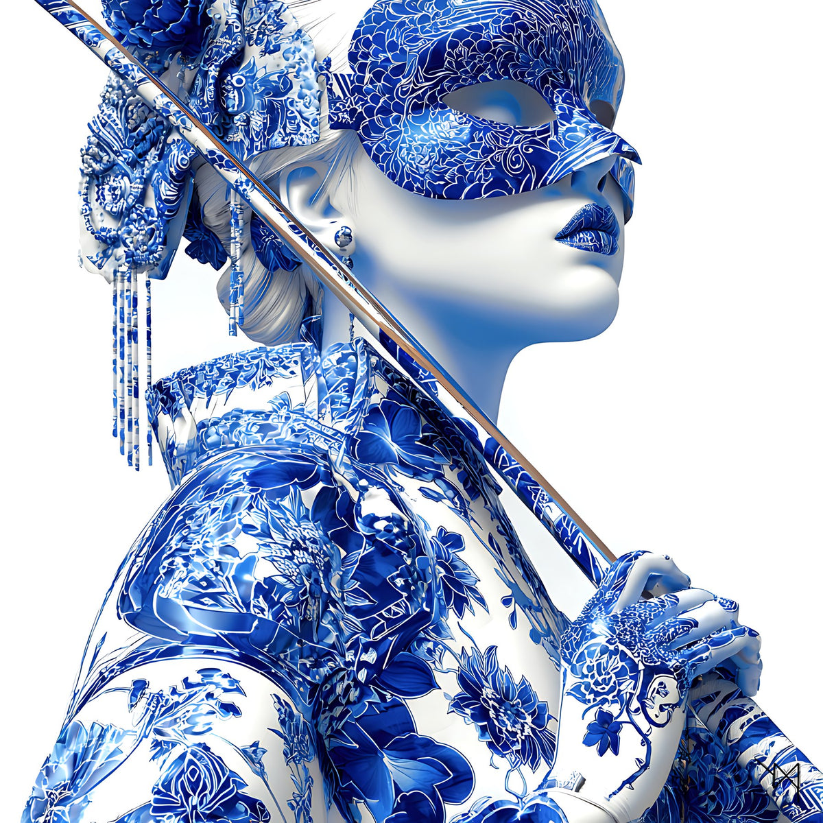 Katana de Porcelaine — Toile en Porcelaine — PorcelainMuse